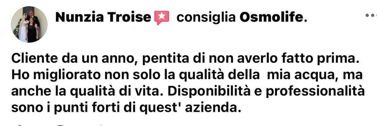 Recensione di Nunzia Troiase su Osmolife