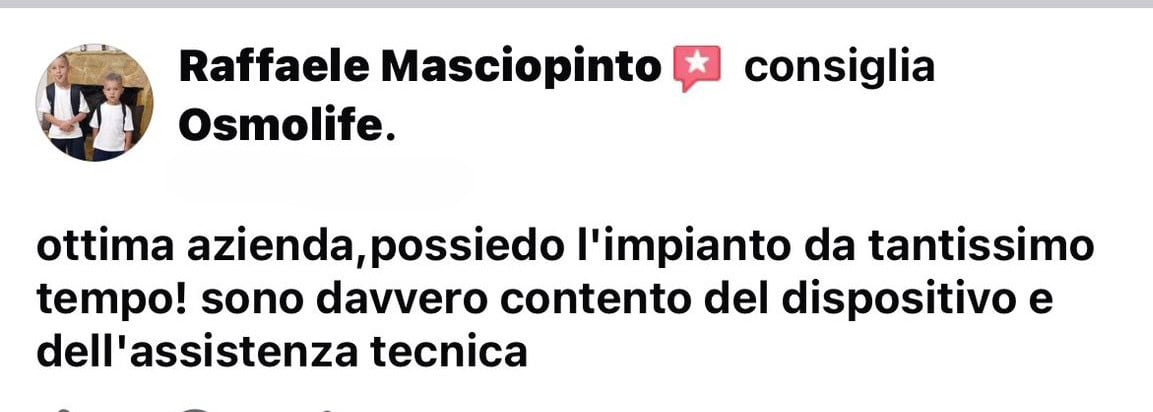 Recensione di Raffaele Masciopinto su Osmolife